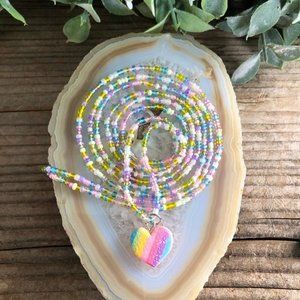 Peace, Love & Rainbows Charmed Waist Beads